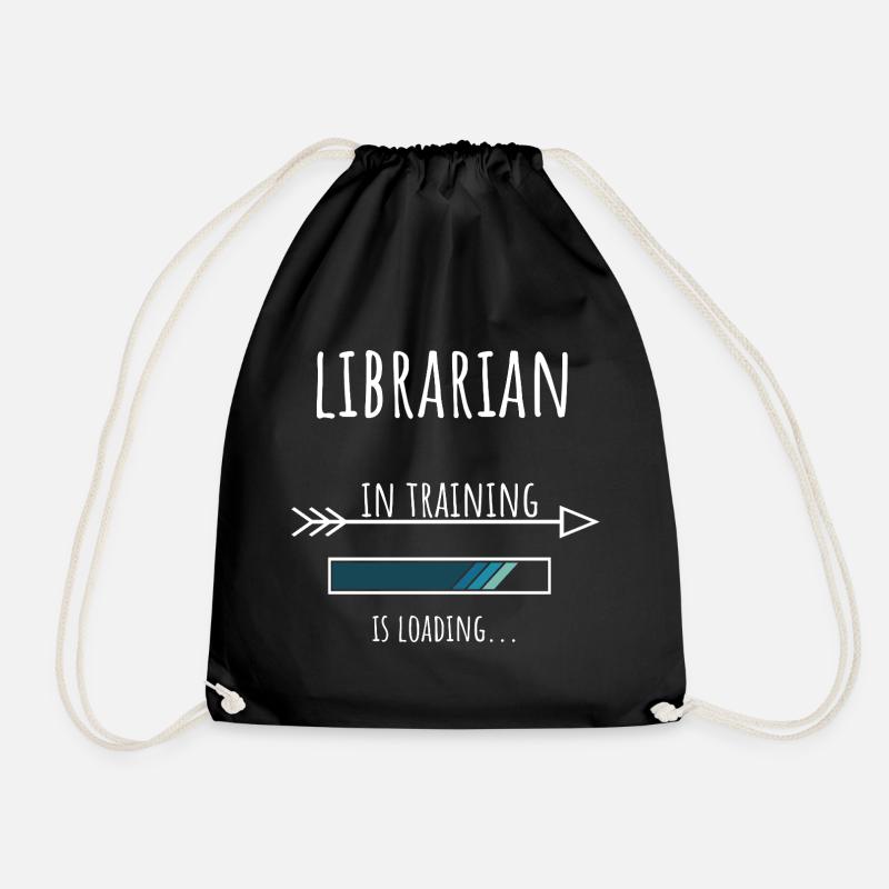 Librarian Geschenk Beruf Ausbildung Bibliothekar - Turnbeutel - Schwarz