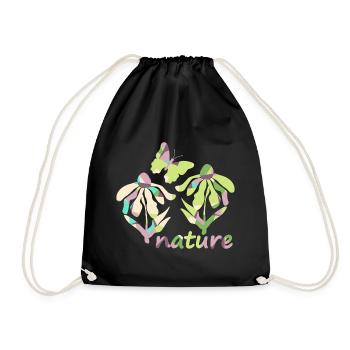 color nature - bloom - Drawstring Bag - black - Front