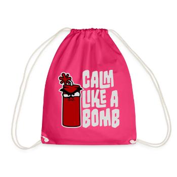 Calme comme une bombe Paradoxe Ironie Humour Blague explosive - Sac de sport léger - fuchsia - Devant