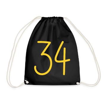 34 - Drawstring Bag - black - Front