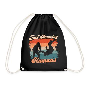 Judo Martial Arts Just Throwing Humans - Drawstring Bag - black - Front