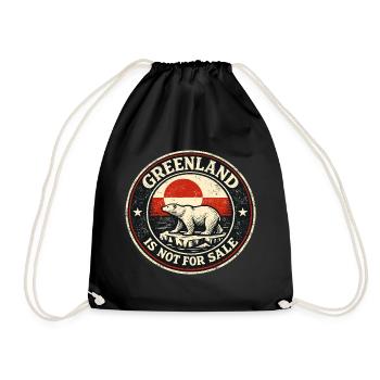 Greenland Stand Flag Bear Don patriotique - Sac de sport léger - noir - Devant