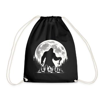 Bigfoot Chess Player - Drawstring Bag - black - Front