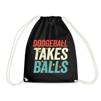 Le ballon au prisonnier prend des balles - Sac de sport léger - noir - Devant