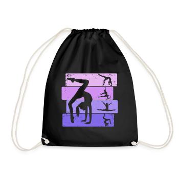 Gymnaste Fille Gymnastique Acrobatie - Sac de sport léger - noir - Devant