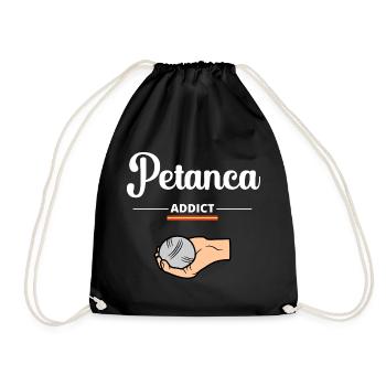 Petanque Addict Spanien - Turnbeutel - Schwarz - Vorne