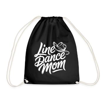 Line Dance Mom Lettering - Drawstring Bag - black - Front