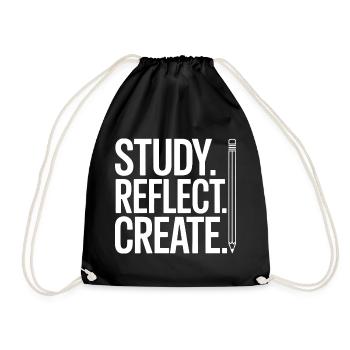 Study Reflect Erstellen Sie Bleistifttypografie - Turnbeutel - Schwarz - Vorne