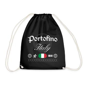 Portofino, Italie, souvenir de voyage streetwear - Sac de sport léger - noir - Devant