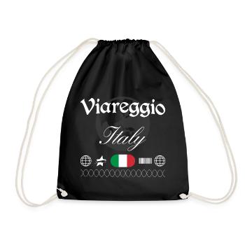 Viareggio Italien Streetwear Reise Souvenir - Turnbeutel - Schwarz - Vorne