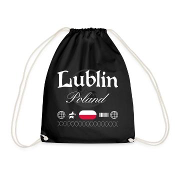 Souvenir de voyage streetwear Lublin, Pologne - Sac de sport léger - noir - Devant