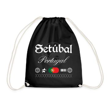 Setúbal Portugal Streetwear Reise Souvenir - Turnbeutel - Schwarz - Vorne
