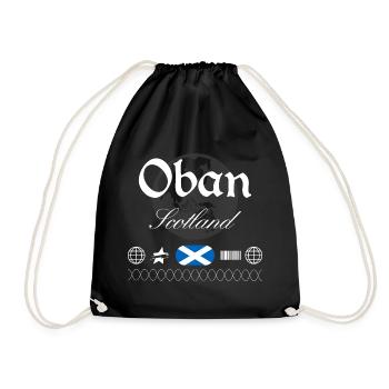 Oban Scotland Streetwear Travel Souvenir - Drawstring Bag - black - Front