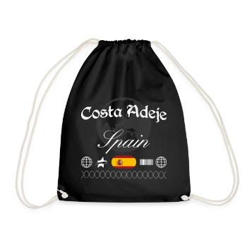 Costa Adeje Spanien Streetwear Reise Souvenir - Turnbeutel - Schwarz - Vorne