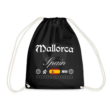 Mallorca Spanien Streetwear Reise Souvenir - Turnbeutel - Schwarz - Vorne