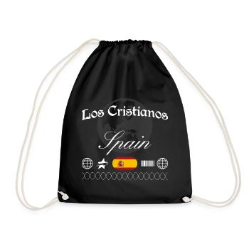 Los Cristianos Spanien Streetwear Reise Souvenir - Turnbeutel - Schwarz - Vorne