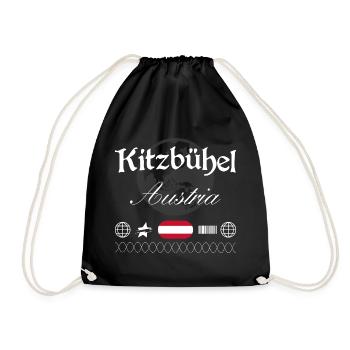 Kitzbühel Österreich Streetwear Reise Souvenir - Turnbeutel - Schwarz - Vorne