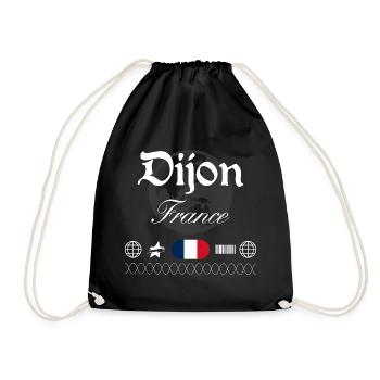 Dijon Frankreich Streetwear Reise Souvenir - Turnbeutel - Schwarz - Vorne