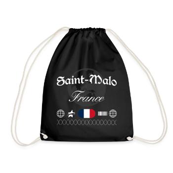 Saint-Malo Frankreich Streetwear Reise Souvenir - Turnbeutel - Schwarz - Vorne