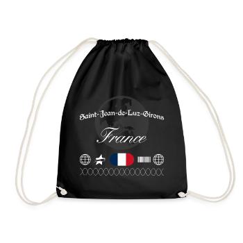 Saint-Jean-de-Luz Frankreich Streetwear Souvenir - Turnbeutel - Schwarz - Vorne