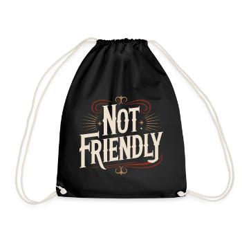 Not Friendly Introvert Antisocial Loner - Drawstring Bag - black - Front