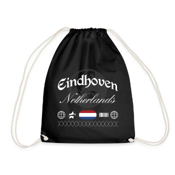 Eindhoven Niederlande Streetwear Reise Souvenir - Turnbeutel - Schwarz - Vorne