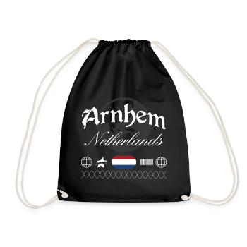 Souvenir de voyage pour la tenue urbaine aux Pays-Bas à Arnhem - Sac de sport léger - noir - Devant