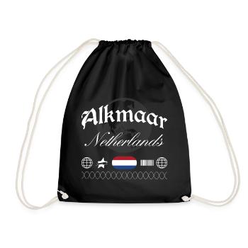 Souvenir de voyage streetwear Alkmaar Pays-Bas - Sac de sport léger - noir - Devant