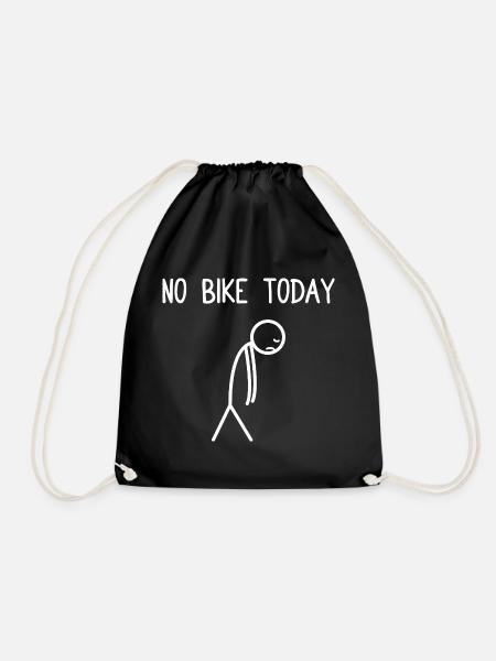 No bike today Fahrrad Mountainbike MTB Downhill - Turnbeutel - Schwarz