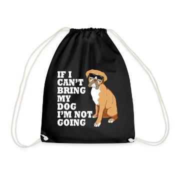 Chien Boxer - Sac de sport léger - noir - Devant