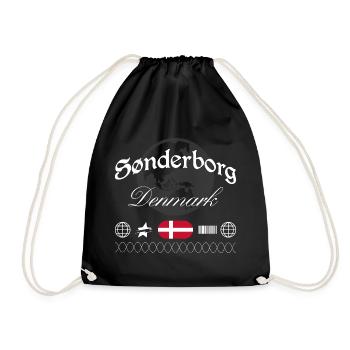 Sonderburg Dänemark Streetwear Reise Souvenir - Turnbeutel - Schwarz - Vorne