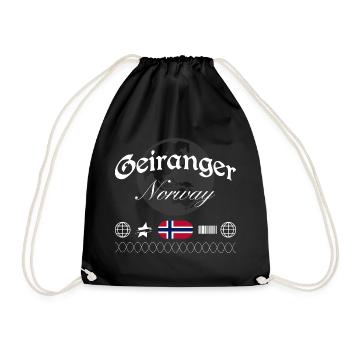 Souvenir de voyage Geiranger Norway Streetwear - Sac de sport léger - noir - Devant