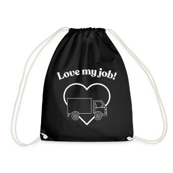 Love My Job - Conception de routiers et de transport - Sac de sport léger - noir - Devant