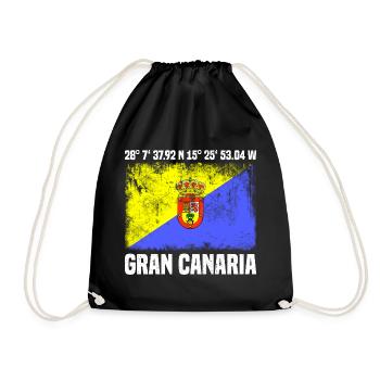 Inseltrip Gran Canaria - Turnbeutel - Schwarz - Vorne