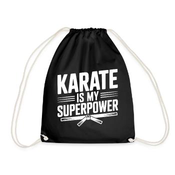 Le karaté est mon super-pouvoir - Sac de sport léger - noir - Devant