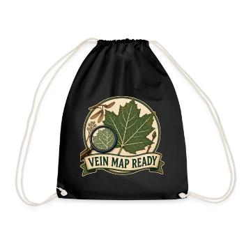 VEIN MAP READY - Drawstring Bag - black - Front