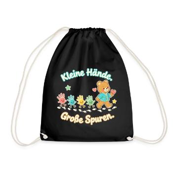 Erzieherin Geschenk Abschied Kita Dankeschön - Turnbeutel - Schwarz - Vorne