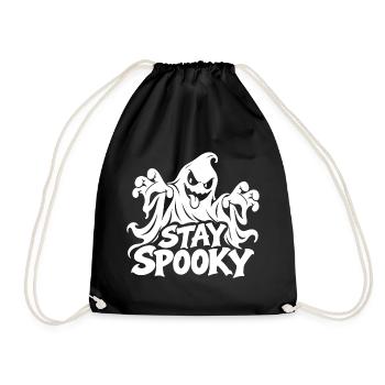 Stay Spooky Geisterdesign - Turnbeutel - Schwarz - Vorne