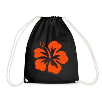 hibiskusblüte - Turnbeutel - Schwarz - Vorne