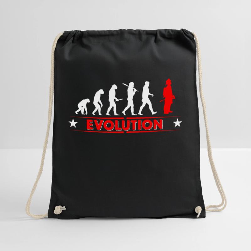 Fire evolution - red/white Drawstring Bag