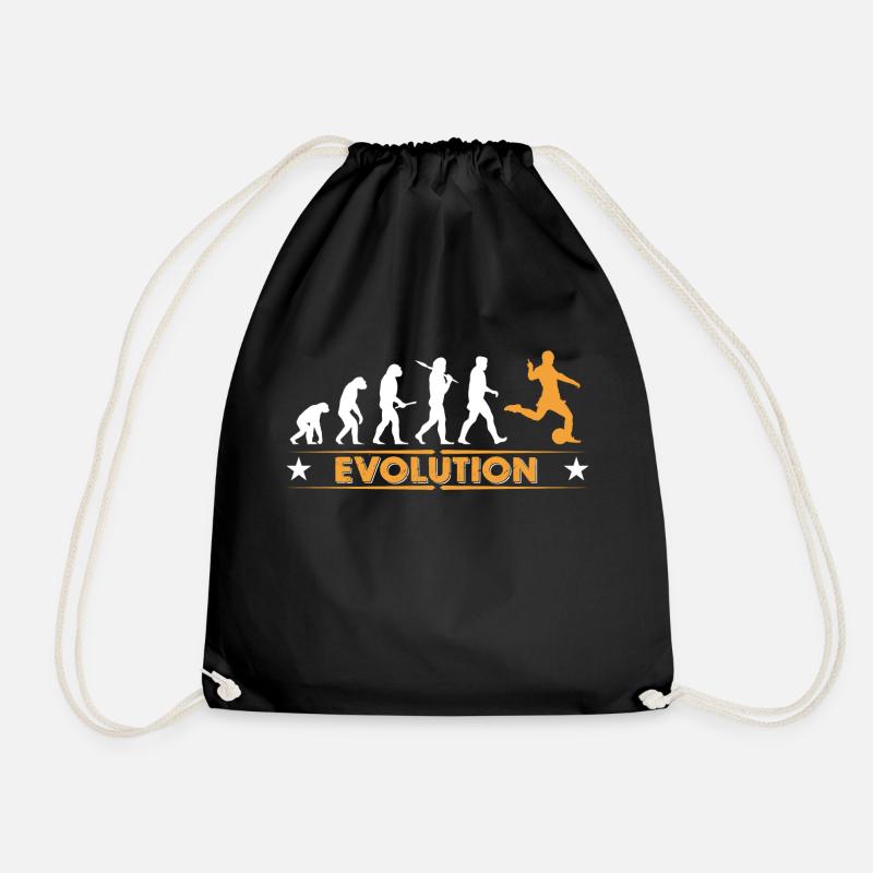 Fussball Evolution - orange/weiss - Turnbeutel - Schwarz