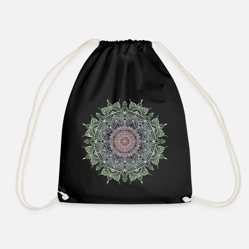 Mandala - Turnbeutel - Schwarz