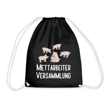 Mettarbeiterversammlung - Turnbeutel - Schwarz - Vorne