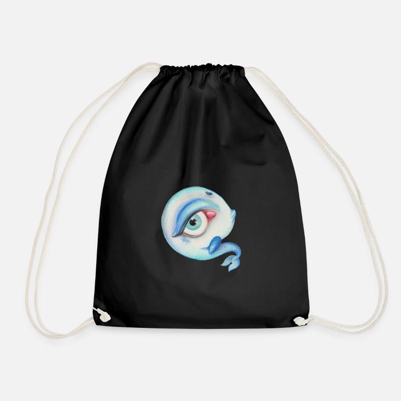 Wise Baleine - Turnbeutel - Schwarz