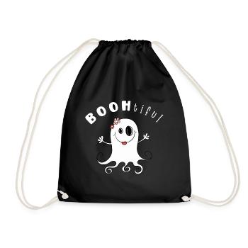 BOOHtiful Gespenst Mädchen I Halloween - Turnbeutel - Schwarz - Vorne