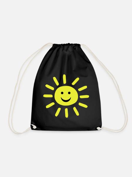 Smiley Summer Sun - Sac de sport léger - noir