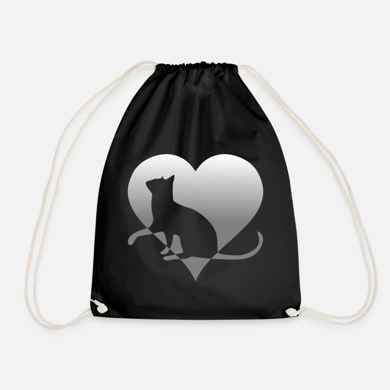 Katze Katze Katze Katze Katze Katze Mieze - Turnbeutel - Schwarz