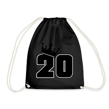 20 - Drawstring Bag - black - Front