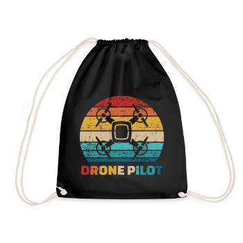 Drone - Turnbeutel - Schwarz - Vorne