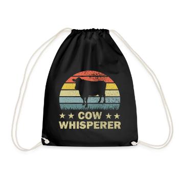 Cow cows - Drawstring Bag - black - Front
